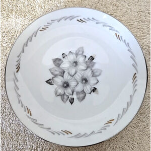 Narumi Bone China Dessert Plate White Flower Silver Trim Replacement Pieces
